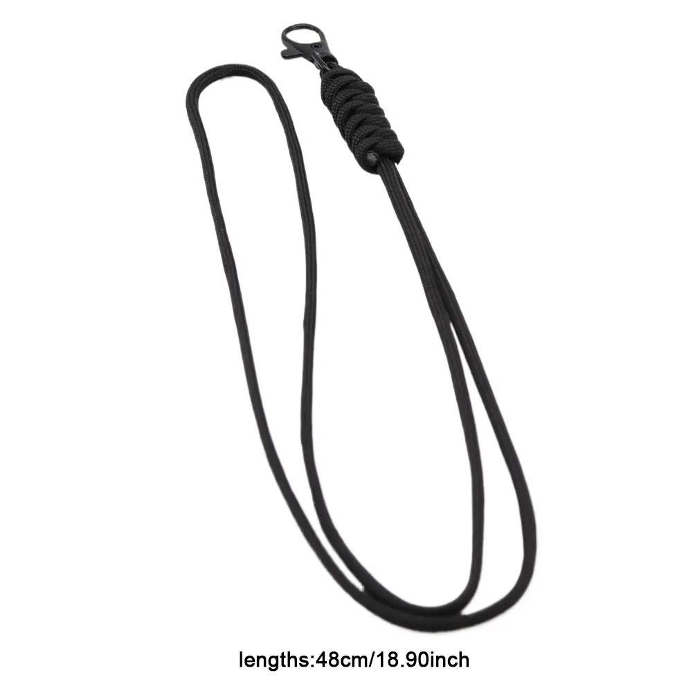 1-10Pcs Outdoor Paracord Lanyard Hanging Neck Strap For Mobile Phone Camping Lights Keys Headphone Braided Lanyard
