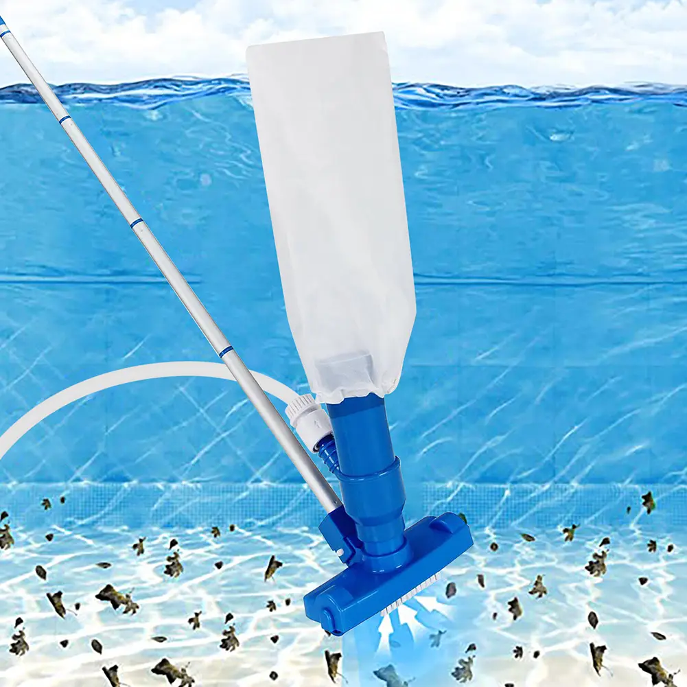 Pond Vacuum Jet Underwater Cleaner with Handle Professional Pool Cleaning Brush Portable for Swimming Pools