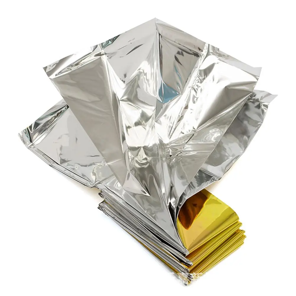 10-30Pcs Gold Silver Outdoor Survival And First Aid Blankets Camping Specific First Aid Supplies Insulation And Lifesaving Blank