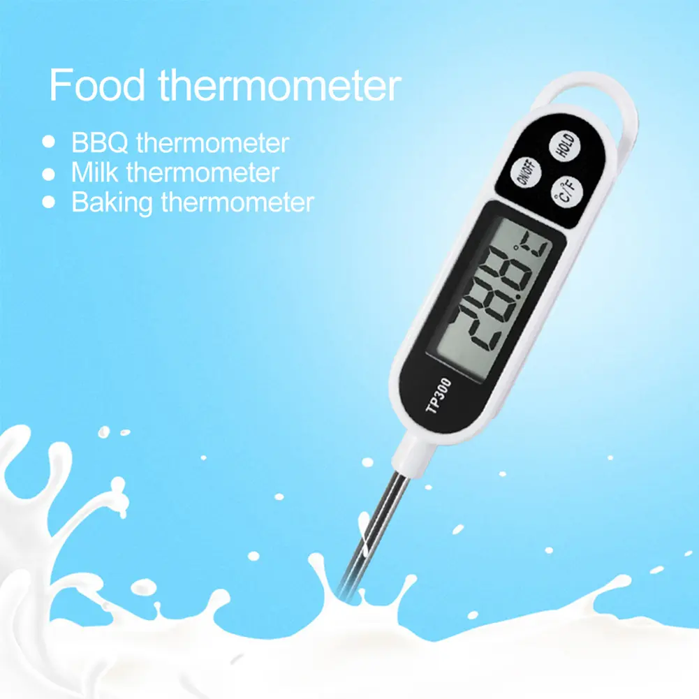 TP300 Electronic Temperature Probe Instant Read Digital Temperature Measuring Tool Digital Milk Thermometer for Home Kitchen Use