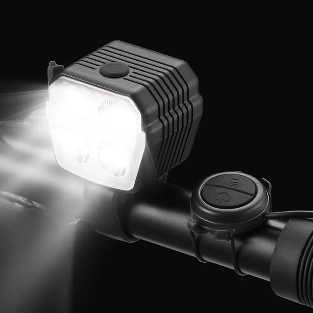LED Bike Front Light Front Bike Headlight USB Charging with Horn Bike Warning Light 2 In 1 7 Light Modes Cycling Accessories