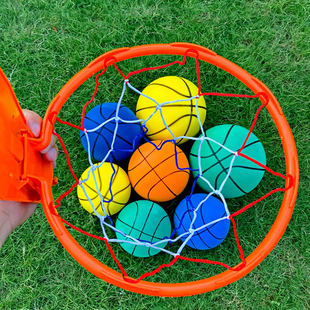 Indoor Silent Basketball High-Resilience Bouncing Recreation Ball Lightweight 3/5/7 for Various Indoor Activities