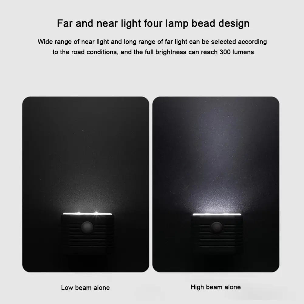 LED Bike Front Light Front Bike Headlight USB Charging with Horn Bike Warning Light 2 In 1 7 Light Modes Cycling Accessories