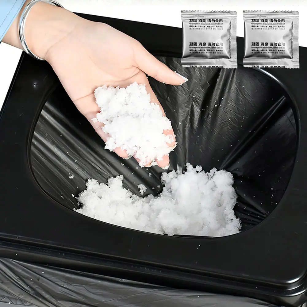 60Pcs Poo Powder Poo Gel Emergency Toilet Waste Treatment Portable Toilet Powder for Portable Toilet for Outdoor Camping Hiking