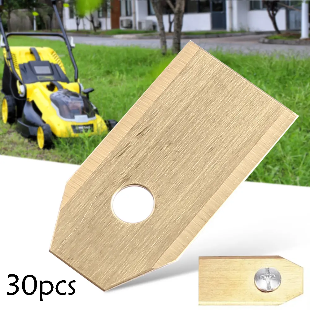 30PCS Grass Cutter Repair Accessories Stainless Steel Trimmer Blades 0.7 MM Sharp for Husqvarna Automower/Gardena Lawnmower