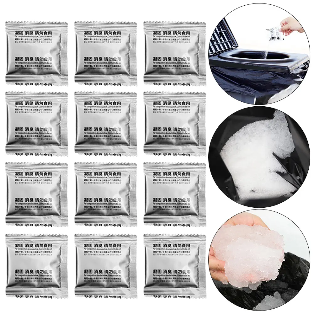 60Pcs Poo Powder Poo Gel Emergency Toilet Waste Treatment Portable Toilet Powder for Portable Toilet for Outdoor Camping Hiking