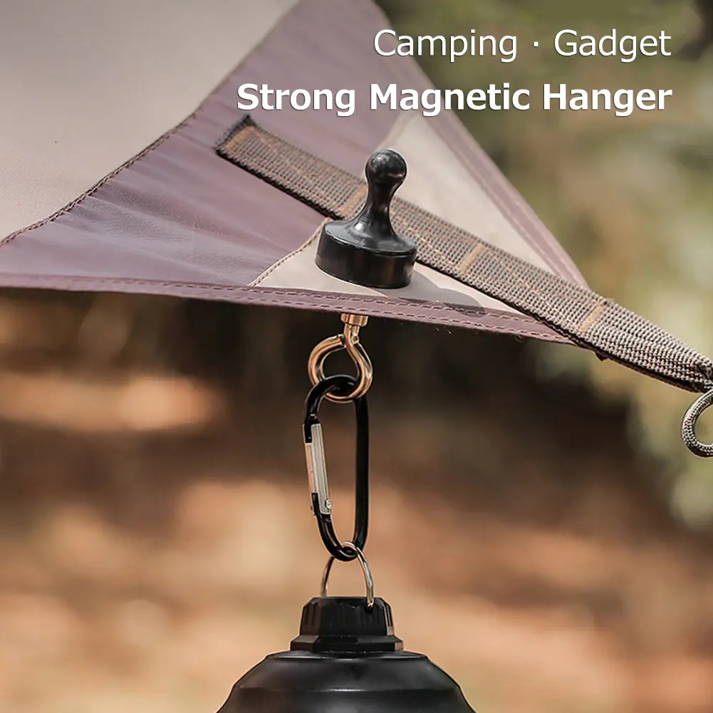 Magnetic Lanyard Clip Pulling Force Mini Magnetic Hooks D Shape Multipurpose for Hiking Camping Climbing Picnic