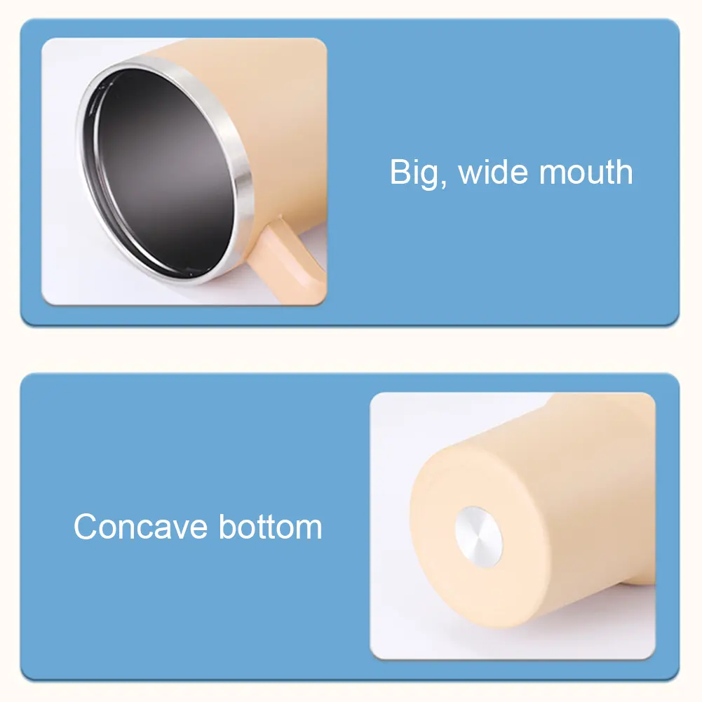 40oz Straw Double-Layer Insulated Cup with Handle Portable Water Cup Stainless Steel Travel Vacuum Flask for Cold Hot Beverages