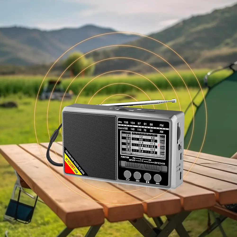FM/AM/SW Full-Band Radio Bluetooth 5.4 TF Card USB Drive Mini Wireless MP3 Radio Receiver Music Player Multi-functional Radio