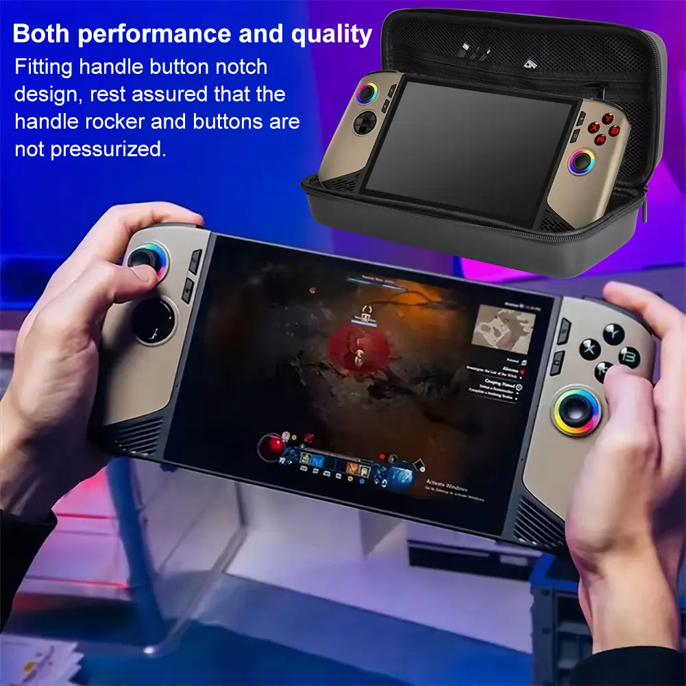TPU Case + Bag for MSI Claw 8 AI+ Handheld Game Console Case Soft Protective Cover Shockproof Protective Case Anti-Scratch