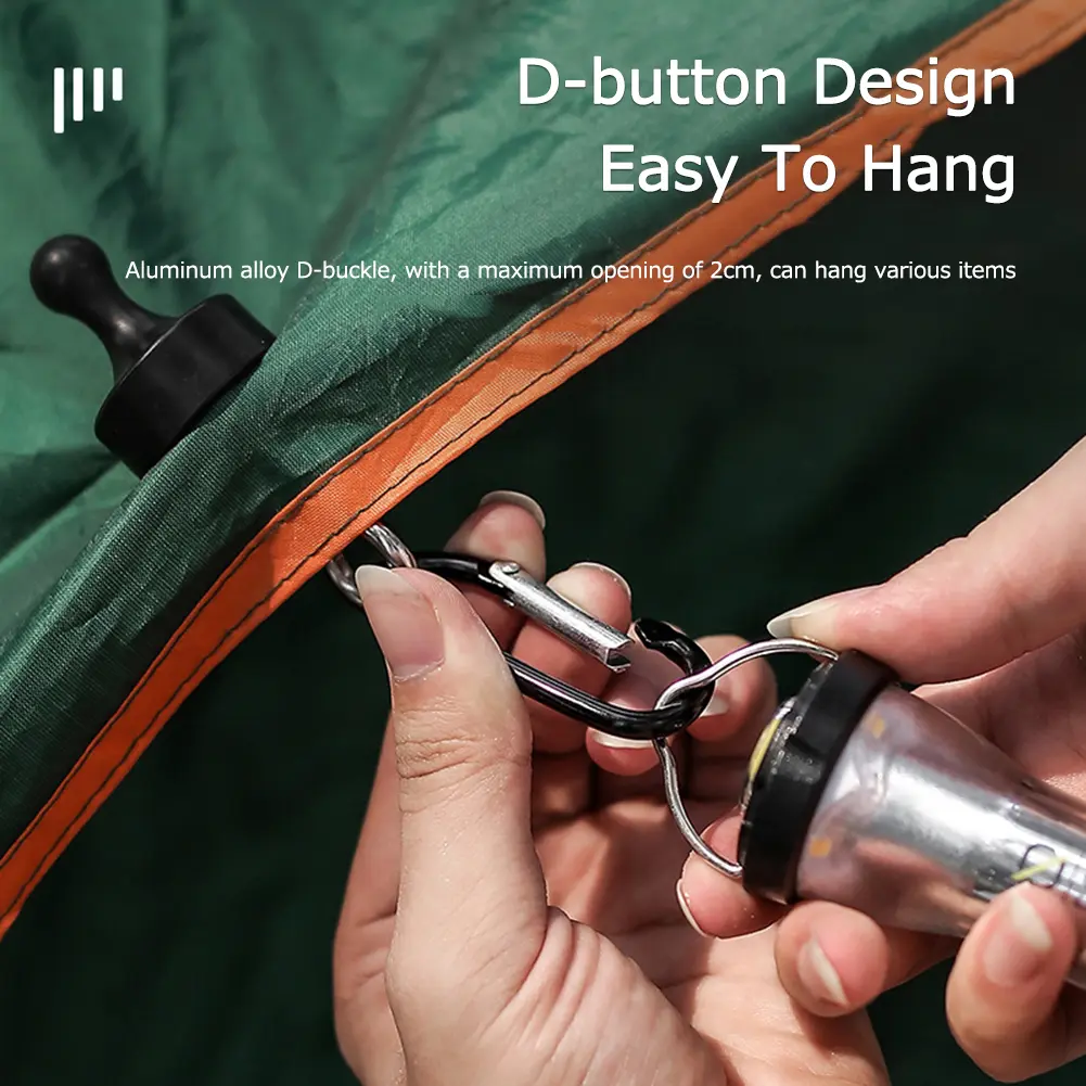 Magnetic Lanyard Clip Pulling Force Mini Magnetic Hooks D Shape Multipurpose for Hiking Camping Climbing Picnic
