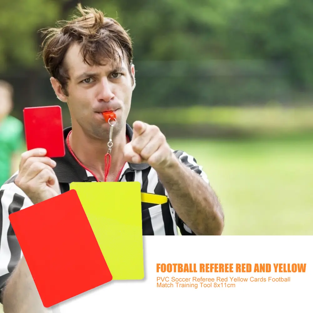 1-10pcs Red Card Skillful Manufacture Soccer Referee Tool Red Yellow Cards for Football Match Training 3.2x4.3 inch