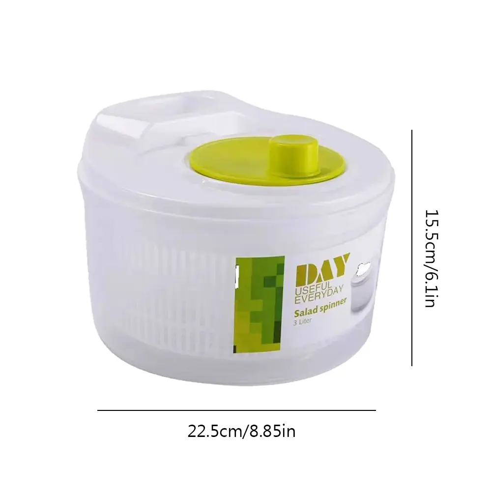 2 in 1 Household Manual Vegetable Dehydrator Drain Basket BPA Free Vegetables Salad Spinner Lettuce Leaf Quick Dry Kitchen Tools