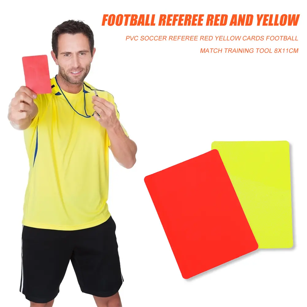 1-10pcs Red Card Skillful Manufacture Soccer Referee Tool Red Yellow Cards for Football Match Training 3.2x4.3 inch