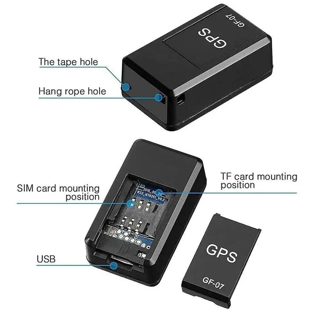 GF 07 GPS Car Tracker Car Real Time Tracking Anti Theft Mini GPS Locator Device Automobile Parts SIM Message Positioner