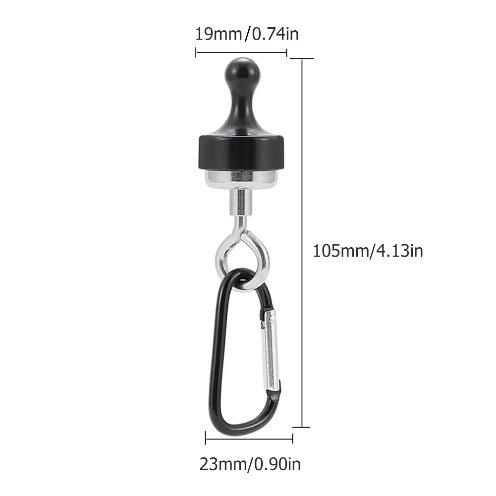 Magnetic Lanyard Clip Pulling Force Mini Magnetic Hooks D Shape Multipurpose for Hiking Camping Climbing Picnic