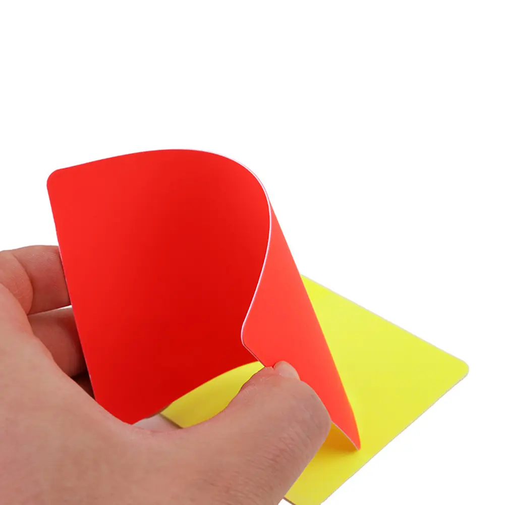 1-10pcs Red Card Skillful Manufacture Soccer Referee Tool Red Yellow Cards for Football Match Training 3.2x4.3 inch