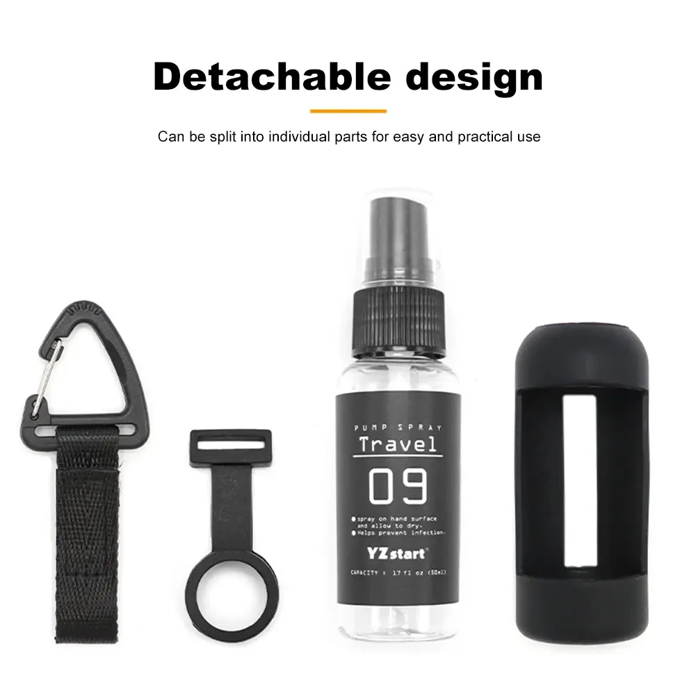 Outdoor Camping Travel Spray Bottle 50ml Alcohol Dispenser Bottle Leak Proof Refillable Mist Spray Bottles Liquid Containers