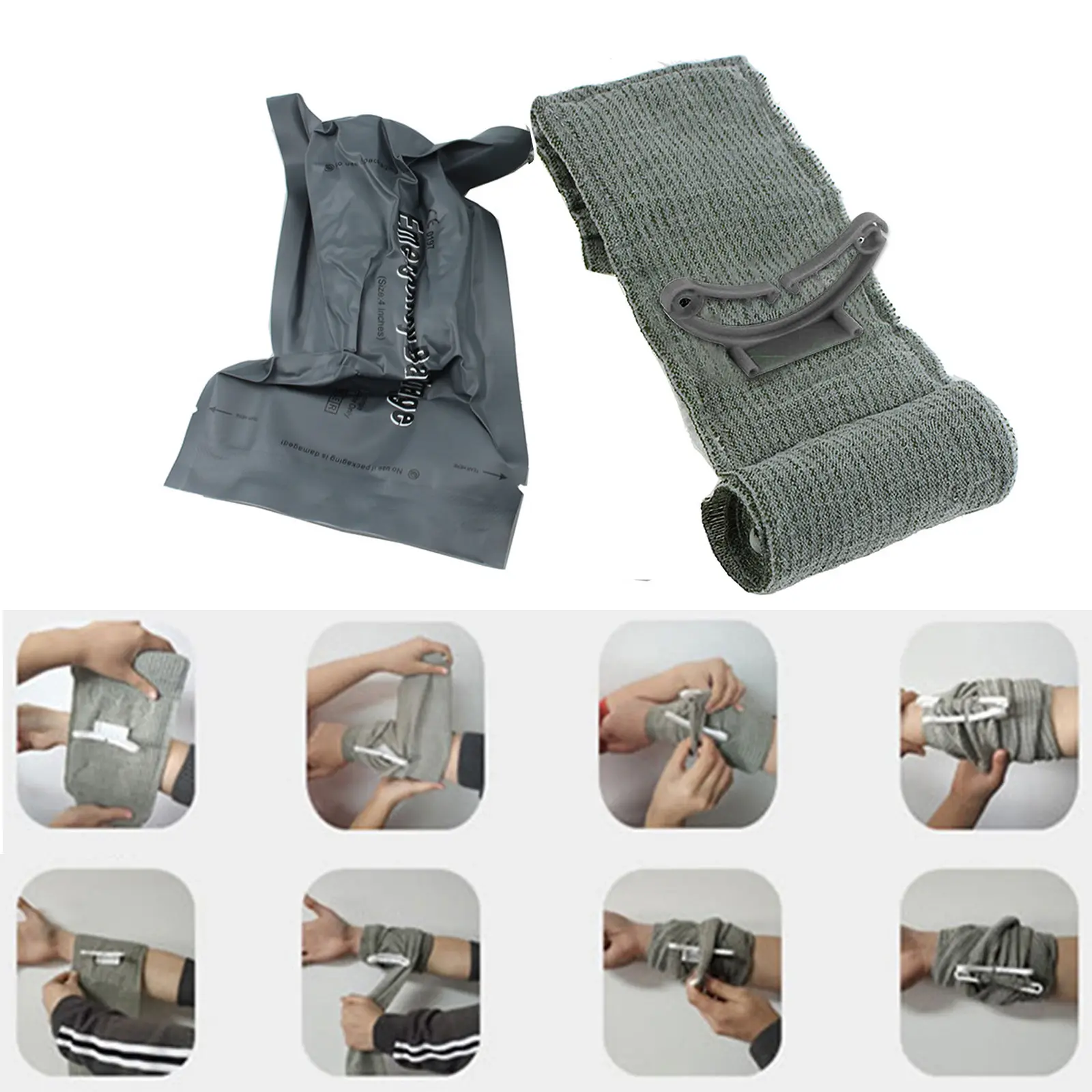 4/6 inches Medical Compression Bandage for Arm Leg Heads Hemostatic Bandage First Aid Trauma Tourniquet 1-10Pcs