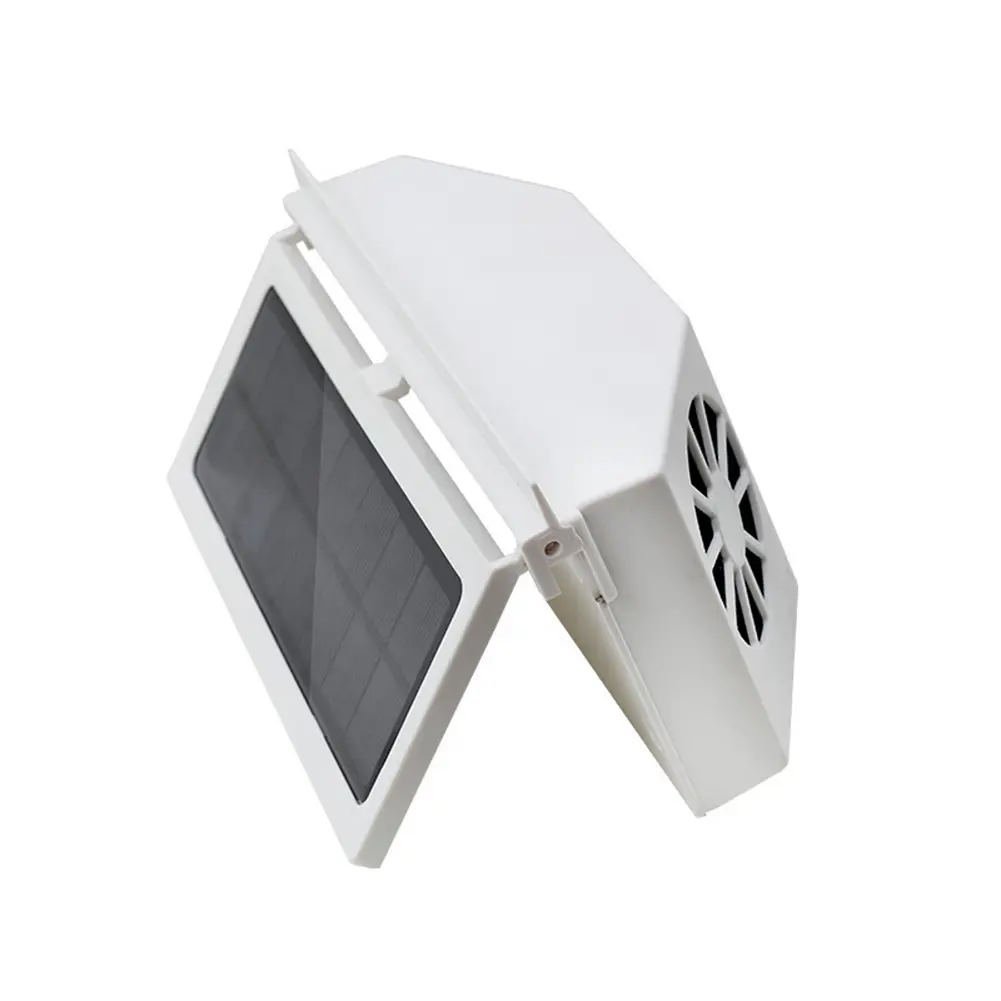 Car Cooling Fan 3 Heads Air Circulation Fan Solar Charging Electric Car Cooler 2.4V Multi-angle Adjustable for Vehicle Truck SUV