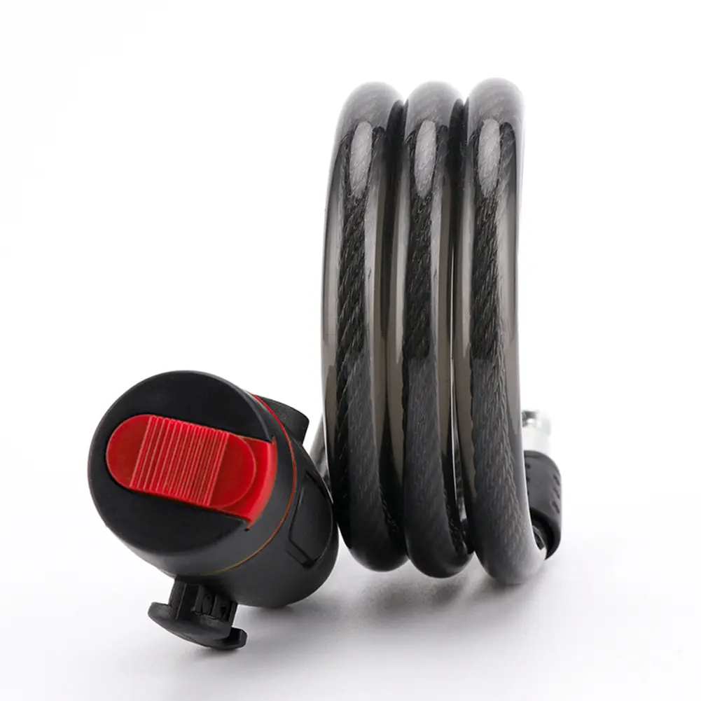 Bicycle Cable Padlock with Mounting Bracket Bike Steel Cable Lock Anti-Theft Mountain Bike Safety Lock for Electric Bike Scooter