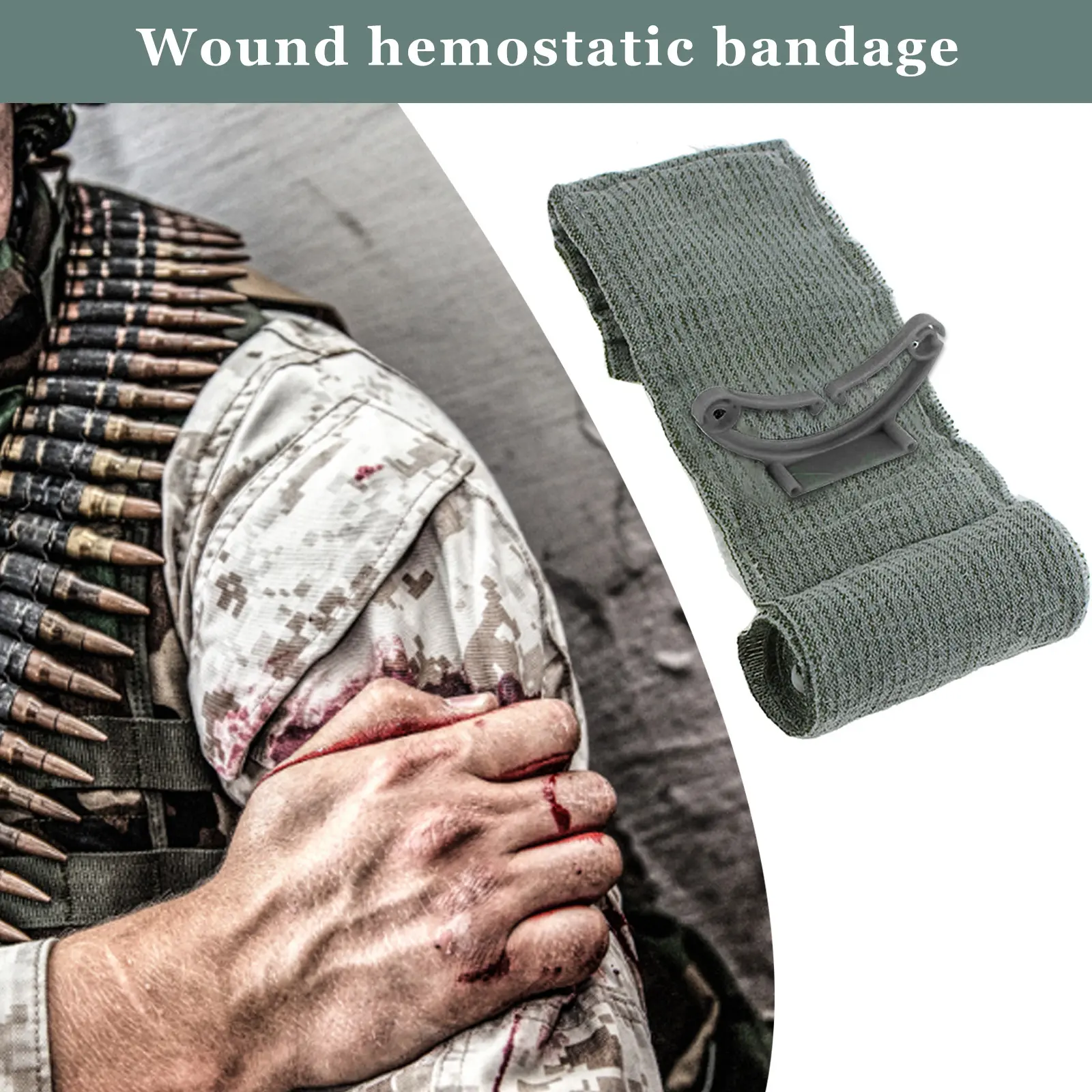 4/6 inches Medical Compression Bandage for Arm Leg Heads Hemostatic Bandage First Aid Trauma Tourniquet 1-10Pcs