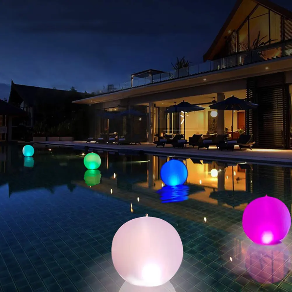 1-5PCS Beach Summer Outdoor Pool Play Ball Swimming Toy Water Game Sport LED Light Ball