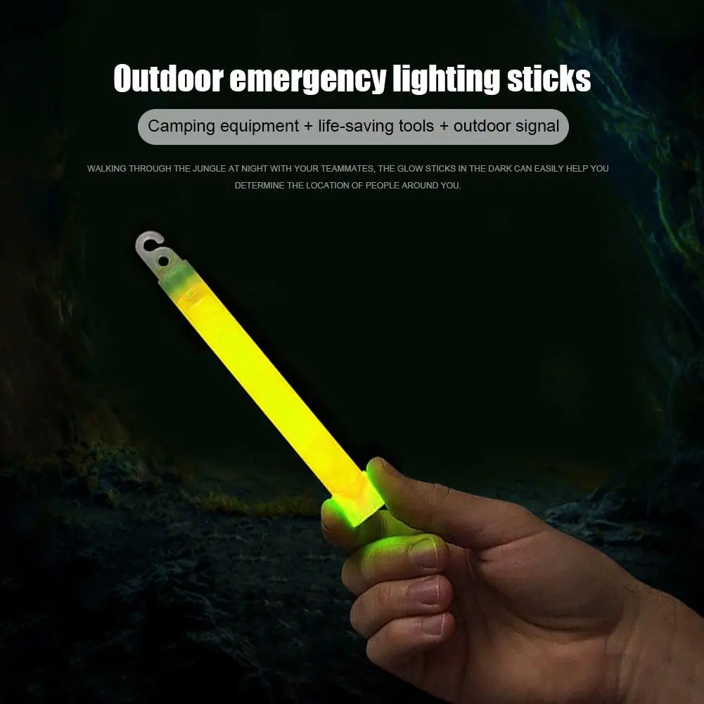 5/10PCS Fluorescence Glow Stick LED Glow Light Sticks with Hook Outdoor Sports Events Concert Lamp Stick Glow In The Dark