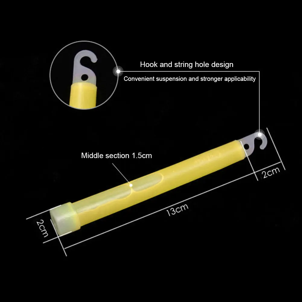 5/10PCS Fluorescence Glow Stick LED Glow Light Sticks with Hook Outdoor Sports Events Concert Lamp Stick Glow In The Dark