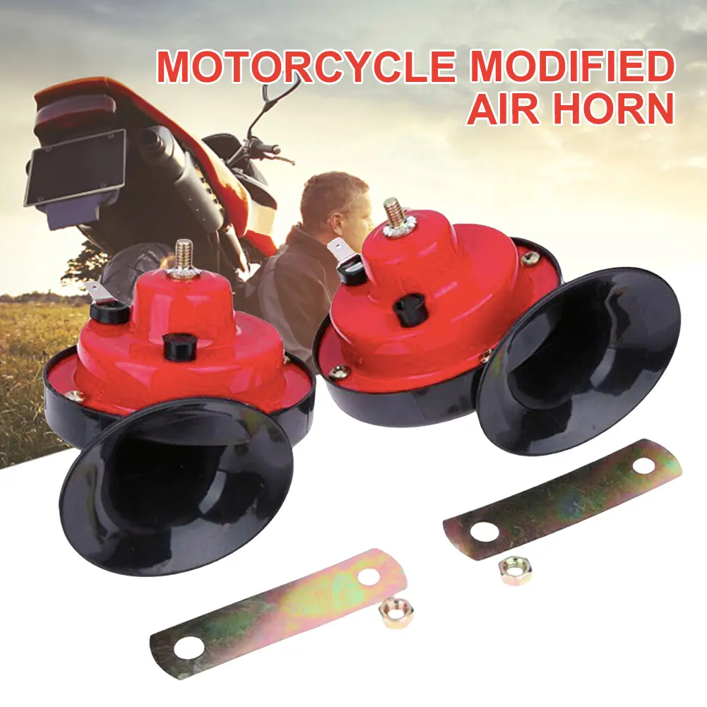 12V Snail Air Horn 48W Waterproof Air Motorcycle Horn 300DB Auto Snail Horn Super Loud Horn for Motorbike Auto Boat