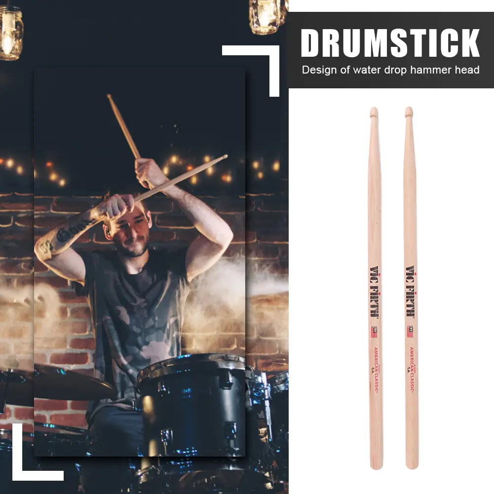 Drumsticks 5A/7A Drum Sticks Consistent Weight and Pitch Jazz Drum Sticks Classic Drum Sticks for Acoustic/Electronic Drums