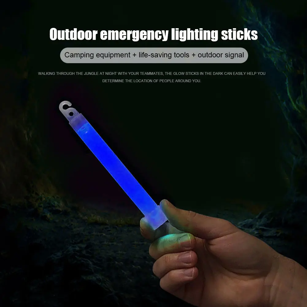 5/10PCS Fluorescence Glow Stick LED Glow Light Sticks with Hook Outdoor Sports Events Concert Lamp Stick Glow In The Dark