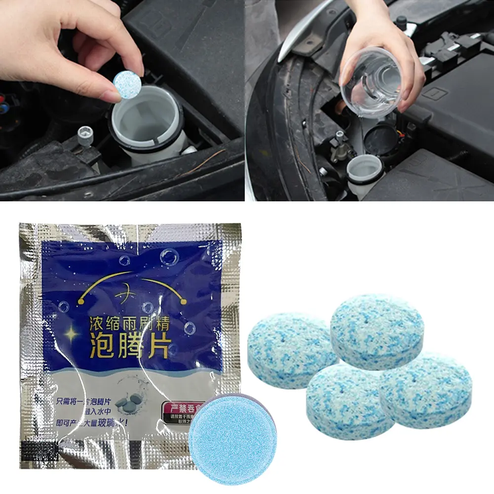 Auto Wiper Glass Solid Cleaning Concentrated Tablets Detergent Car Windscreen Wiper Solid Cleaner Effervescent Tablets Cleaning