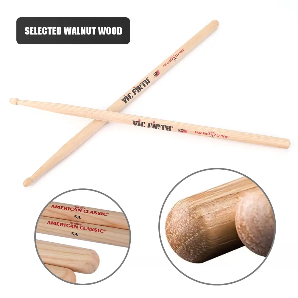Drumsticks 5A/7A Drum Sticks Consistent Weight and Pitch Jazz Drum Sticks Classic Drum Sticks for Acoustic/Electronic Drums