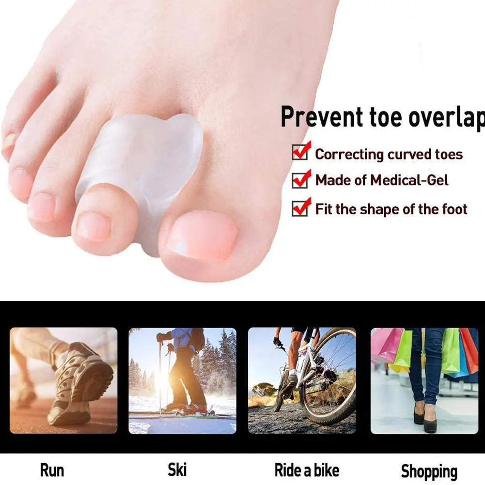 Feet Toe Cover Unisex Transparent Hallux Valgus Corrector Pads Painless Soft Comfortabl Washable Reusable Foot Health Care