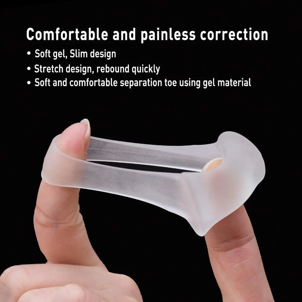 Feet Toe Cover Unisex Transparent Hallux Valgus Corrector Pads Painless Soft Comfortabl Washable Reusable Foot Health Care