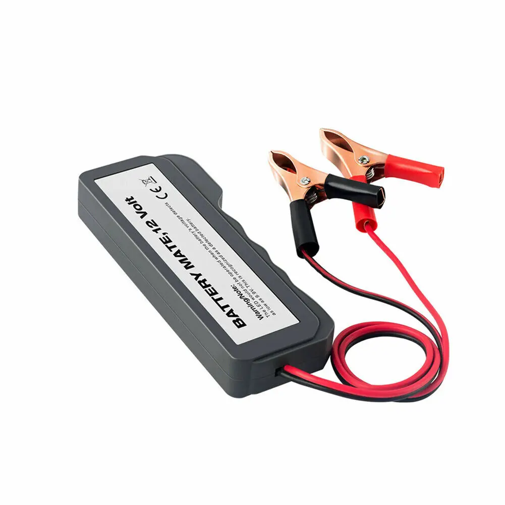 12V Auto Battery Tester 6 LED Display Vehicle Battery Testing Device Mini Electronic Alternator Tester for Car Motorcycle Trucks