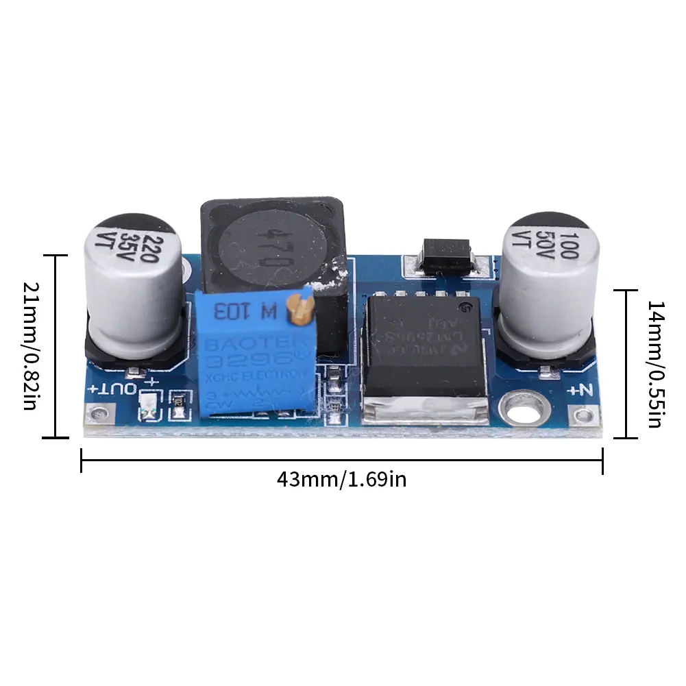 LM2596S Converter Step Down Module Power Supply DC-DC Converter Power Supply Step Down Module 3A 3.2V-46V