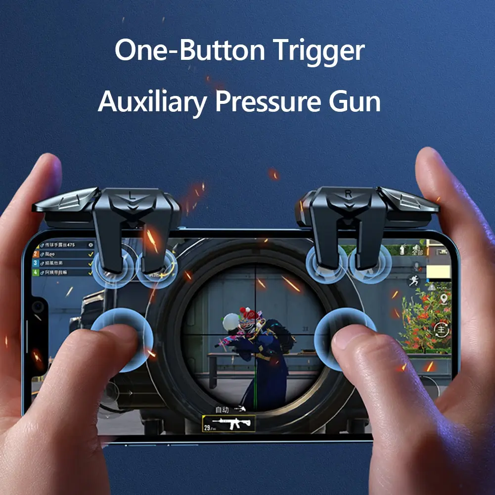 G21 Mobile Phone Game Triggers Six Finger Chicken Eating Artifact Gaming Aim Shooting Triggers Joystick Button for PUBG