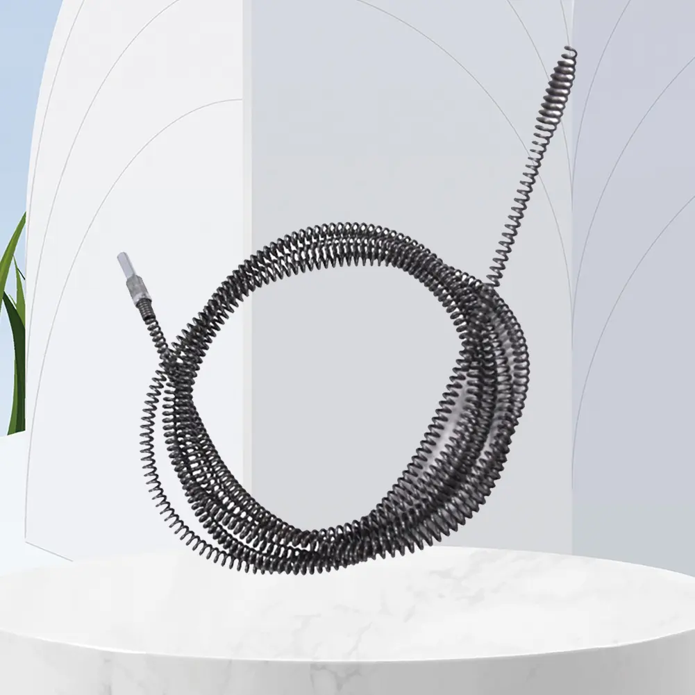 1/2/3/4/5/8/10 Meter Sewer Sink Basin Pipeline Clogged Remover Pipe Dredging Tool 10mm Dia Drain Cleaner Anti-Rust Cleaning Tool