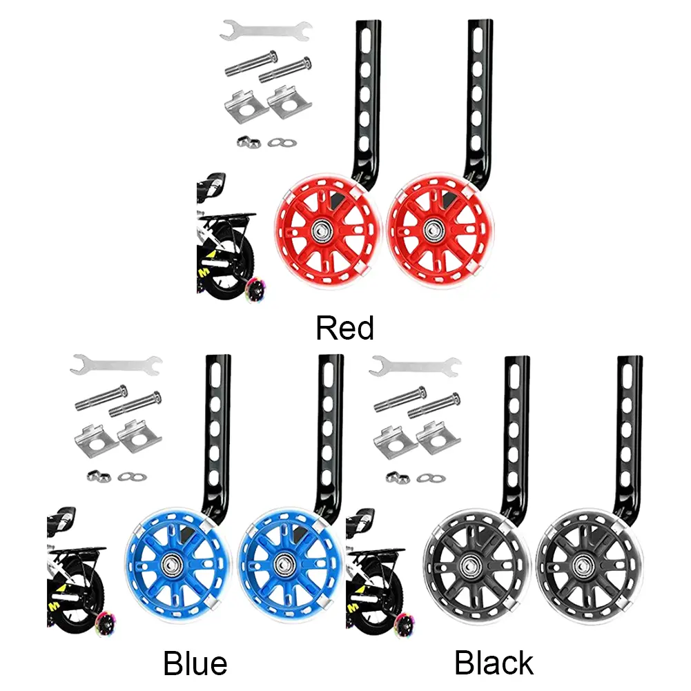 Bicycle Training Wheels Bicycle Stabiliser Mounted Kit for 12 14 16 18 20 in Children Single Speed Bikes