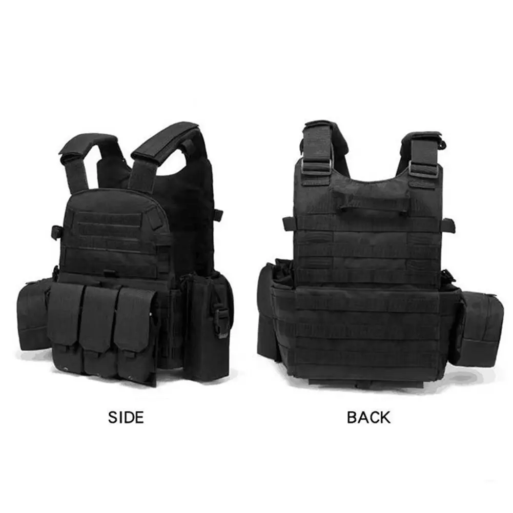 Nylon Airsoft Vest Multi-Functional Camouflage Paintball Airsoft Vest Adjustable Men Women Combat Equipment for Outdoor Cycling