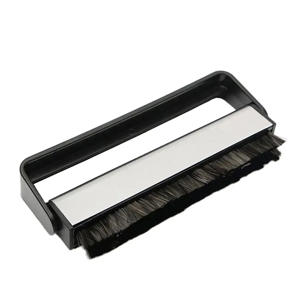 Nylon Wool Record Turntable Brush Portable Gramophone Cleaning Brush Anti Static with Handle Lightweight Instrument Accessories