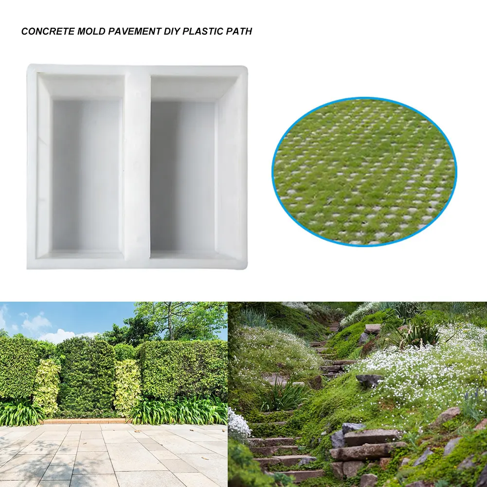 DIY Courtyard Road Pavement Stone Mold Path Paving Garden Concrete Brick Mould Use Heavy Plastic Mould Garden Stepping Stone