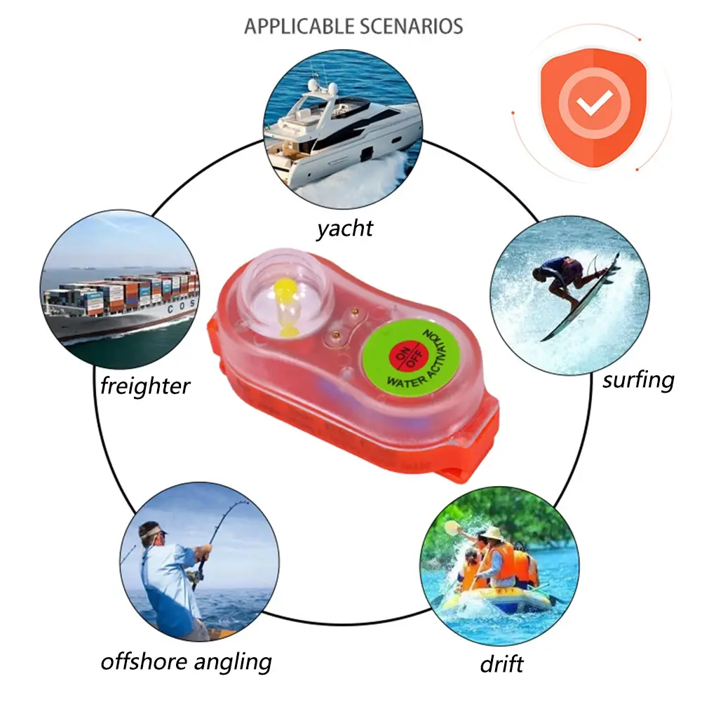 1-10PCS Lithium Life Vest Light Emergency Signal Lamp Waterproof Conspicuous Attract Lamp Signal Light for Swimming Sea Fishing