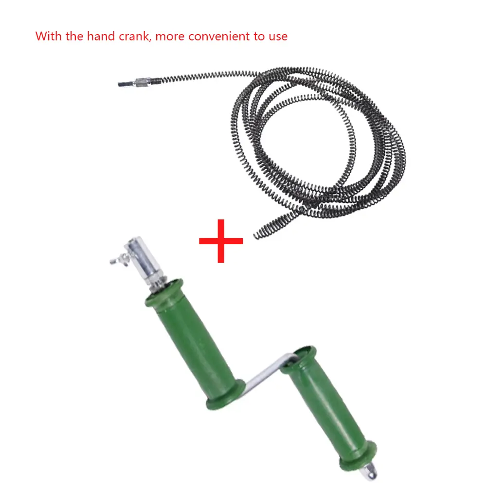 1/2/3/4/5/8/10 Meter Sewer Sink Basin Pipeline Clogged Remover Pipe Dredging Tool 10mm Dia Drain Cleaner Anti-Rust Cleaning Tool