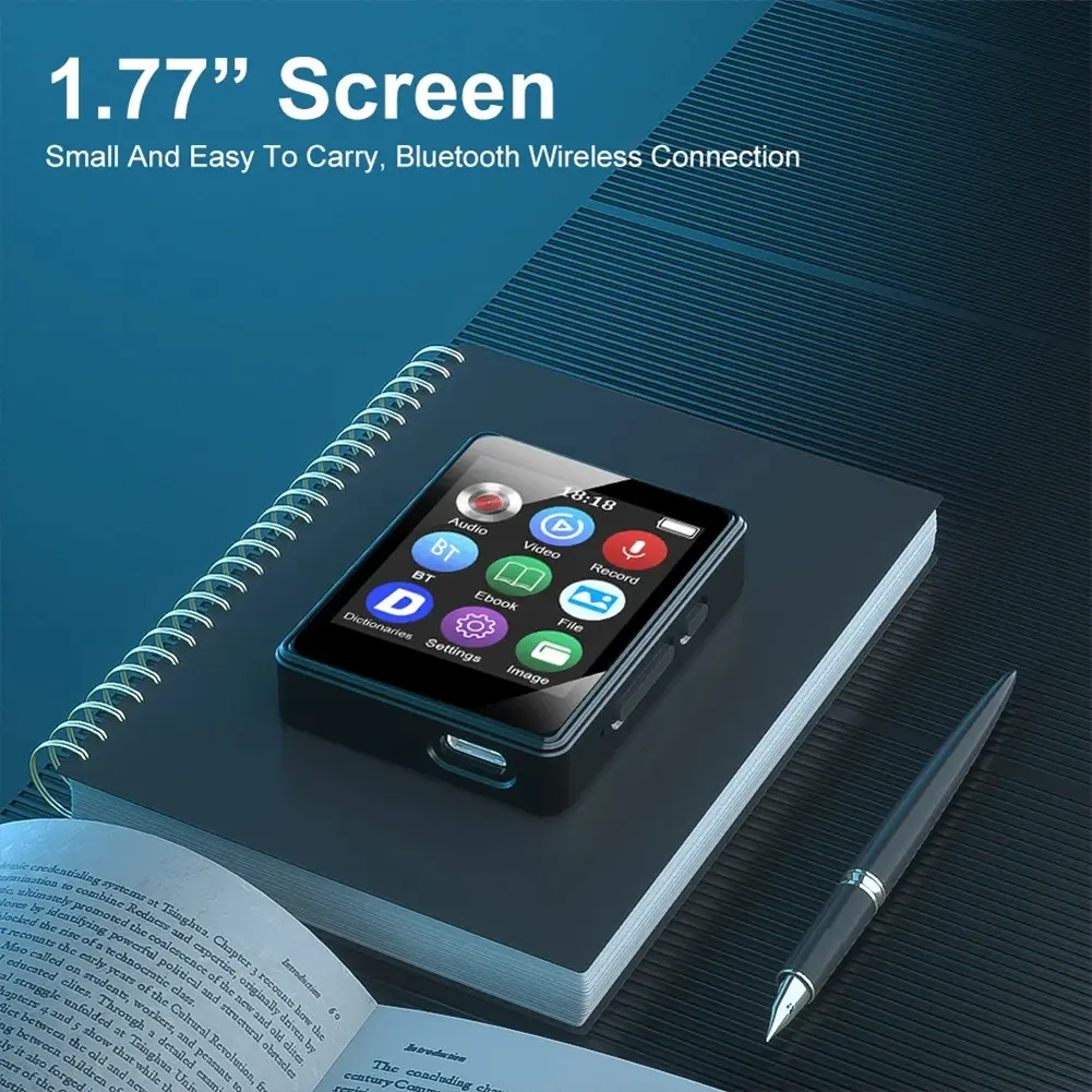 8/16/32/64GB MP3 Music Player HiFi Bluetooth-Compatible 5.0 Music Stereo Speaker 1.8inch Screen Sports MP3 Player Gift for Kids