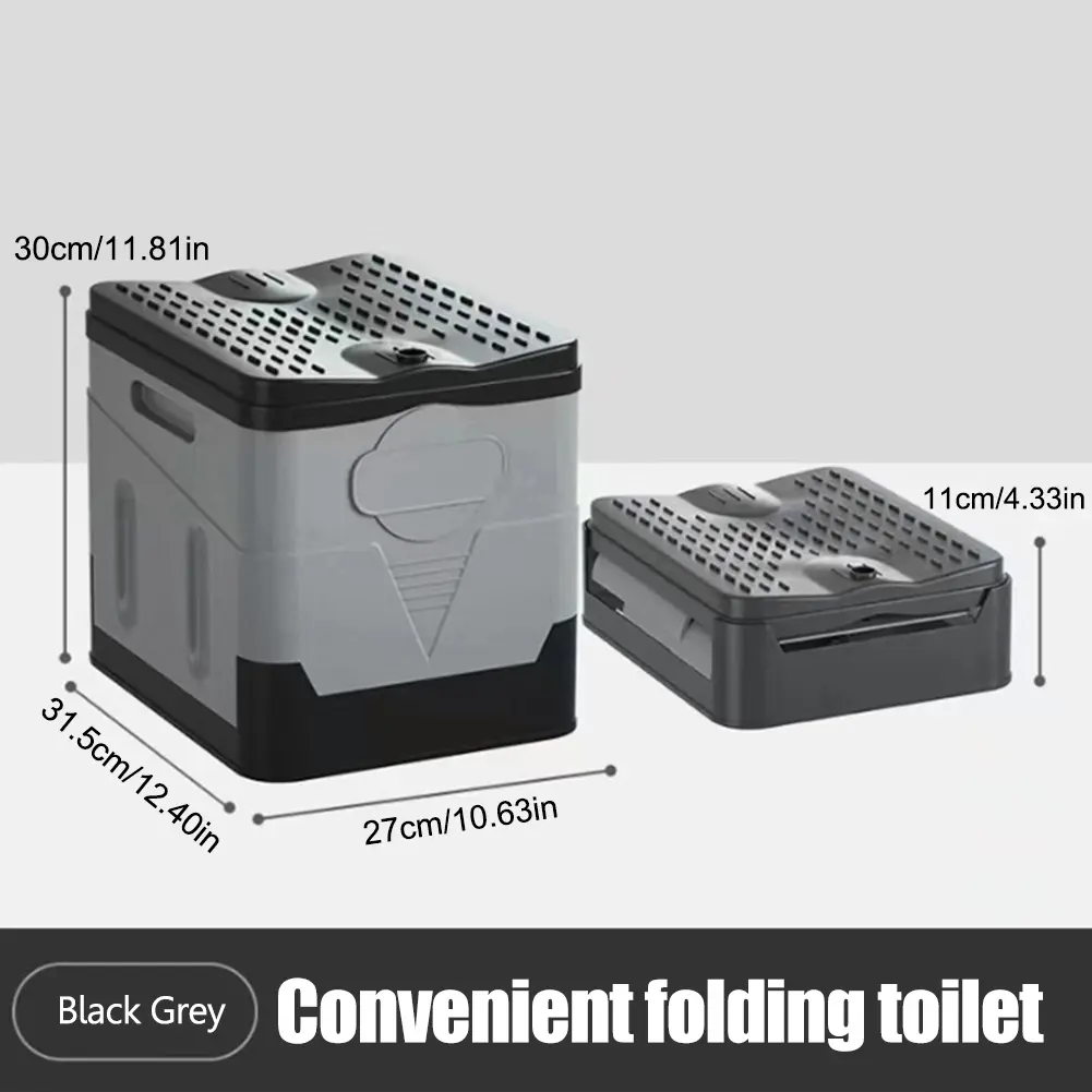 Portable Toilet Car Toilet Bucket Trash Can Travel Outdoor Camp Folding Toilet for Tour Emergency Self-driving for Adults & Kids