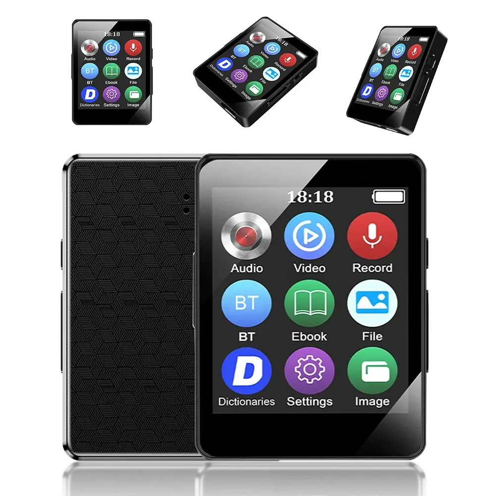 8/16/32/64GB MP3 Music Player HiFi Bluetooth-Compatible 5.0 Music Stereo Speaker 1.8inch Screen Sports MP3 Player Gift for Kids