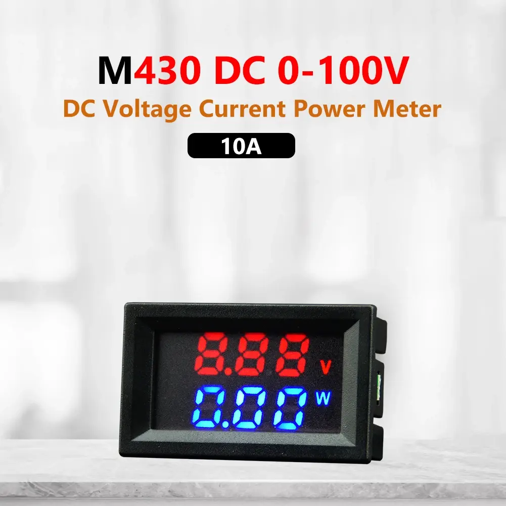 10A/50A/100A Digital Voltmeter Ammeter Dual LED Display Voltage Current Meter Multifunctional Digital Volt Meter Instrument Tool